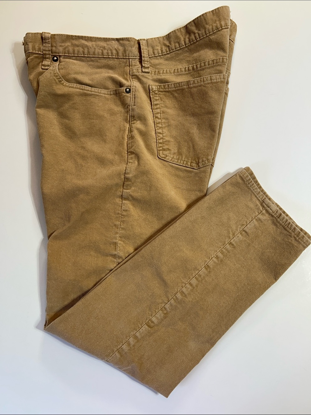 GAP Men's Slim Fit GapFlex Corduroy Pants Tan Khaki 34x30 actual 34x29 Gorpcore